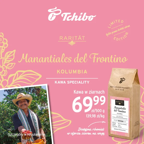Tchibo - Manantiales del Frontino - nowa limitowana kawa Rarität prosto z Kolumbii